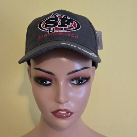 San Francisco Embroidered Cap by Lanza USA Be Seen Structured Gray Canvas Cap - Picture 11 of 13